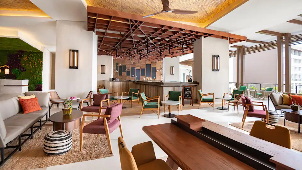 Coffee Republic café at Hyatt Ziva Cap Cana featuring specialty coffee beverages, fresh pastries, comfortable seating, and a modern coffeehouse atmosphere.