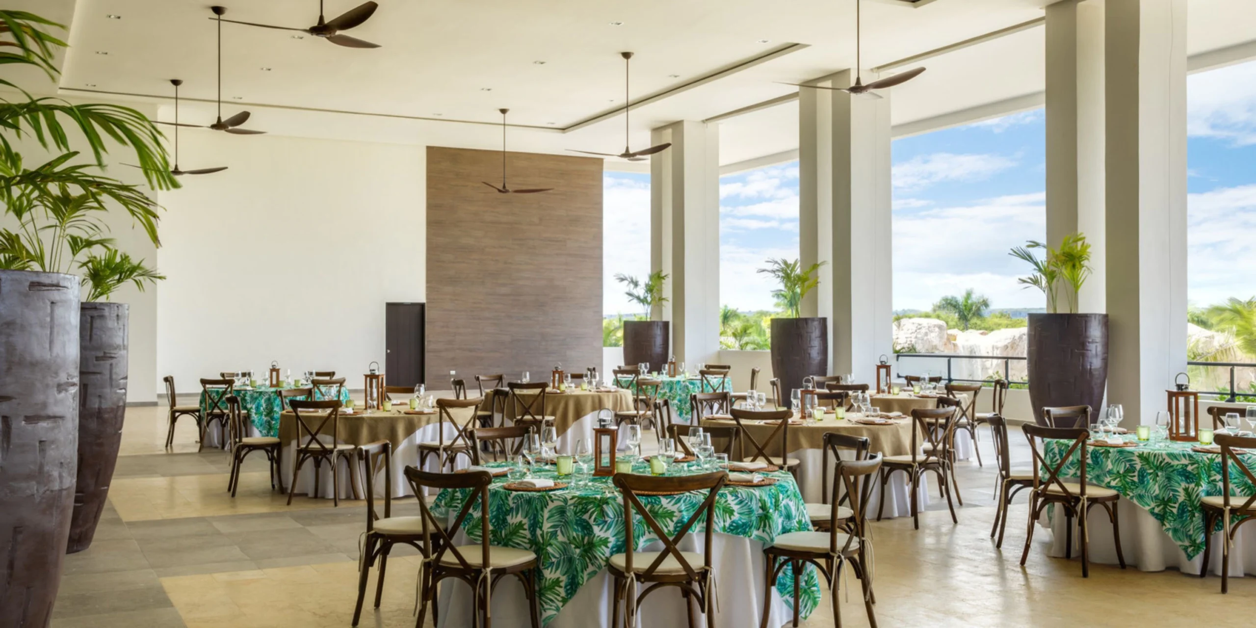 Santo Domingo Terrace wedding venue at Hyatt Ziva Cap Cana with outdoor reception setup and tropical surroundings