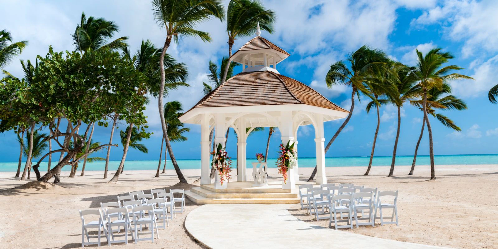 Ziva Beach Gazebo wedding venue at Hyatt Ziva Cap Cana with elegant gazebo structure and ocean backdrop
